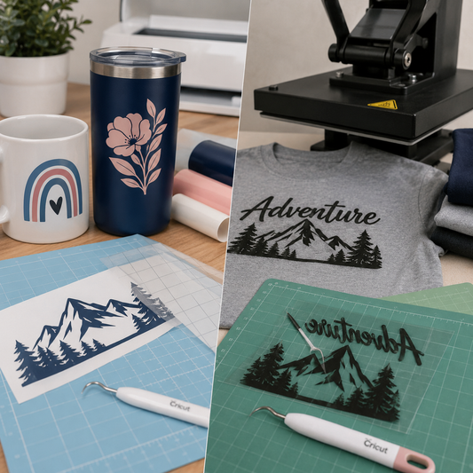 Adhesive Vinyl vs. HTV: What's the Difference and When to Use Each