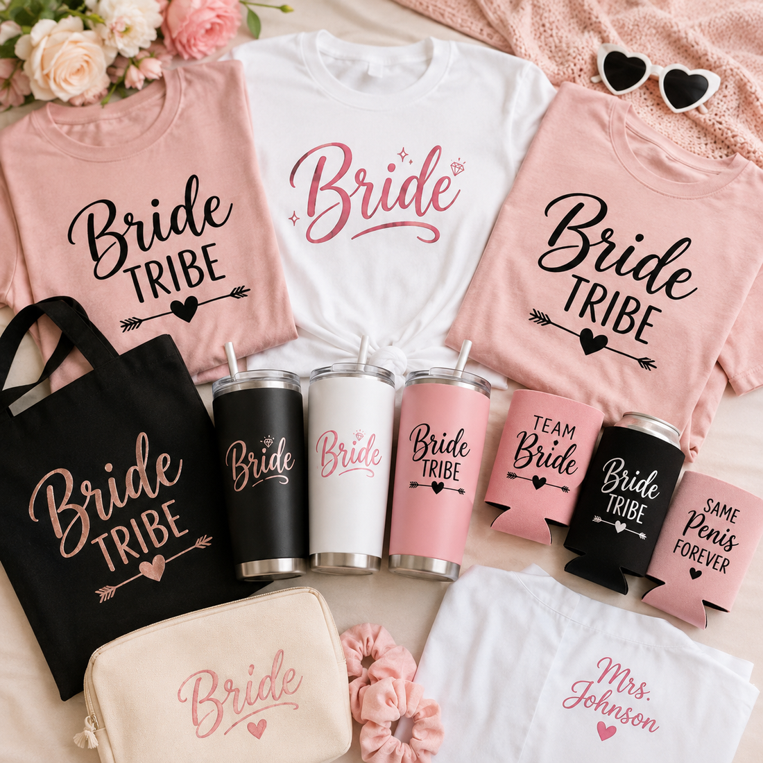 Custom Bachelorette & Bridal Party Merch Ideas