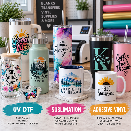 Decorating Water Bottles, Mugs, and Stanley-Style Cups: What Method Wins