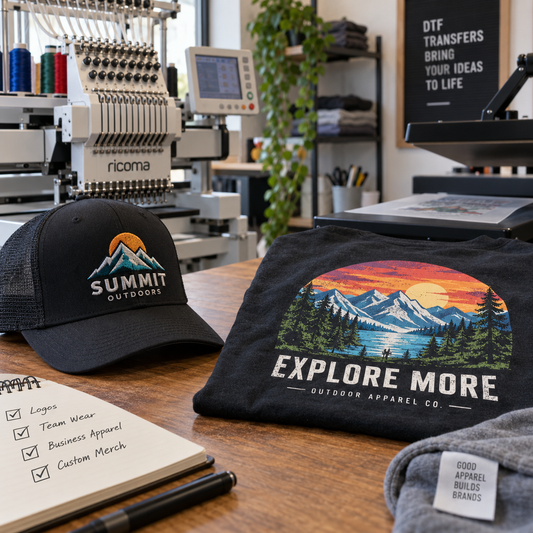Embroidery vs. DTF Transfers: Which Should You Choose for Your Design?