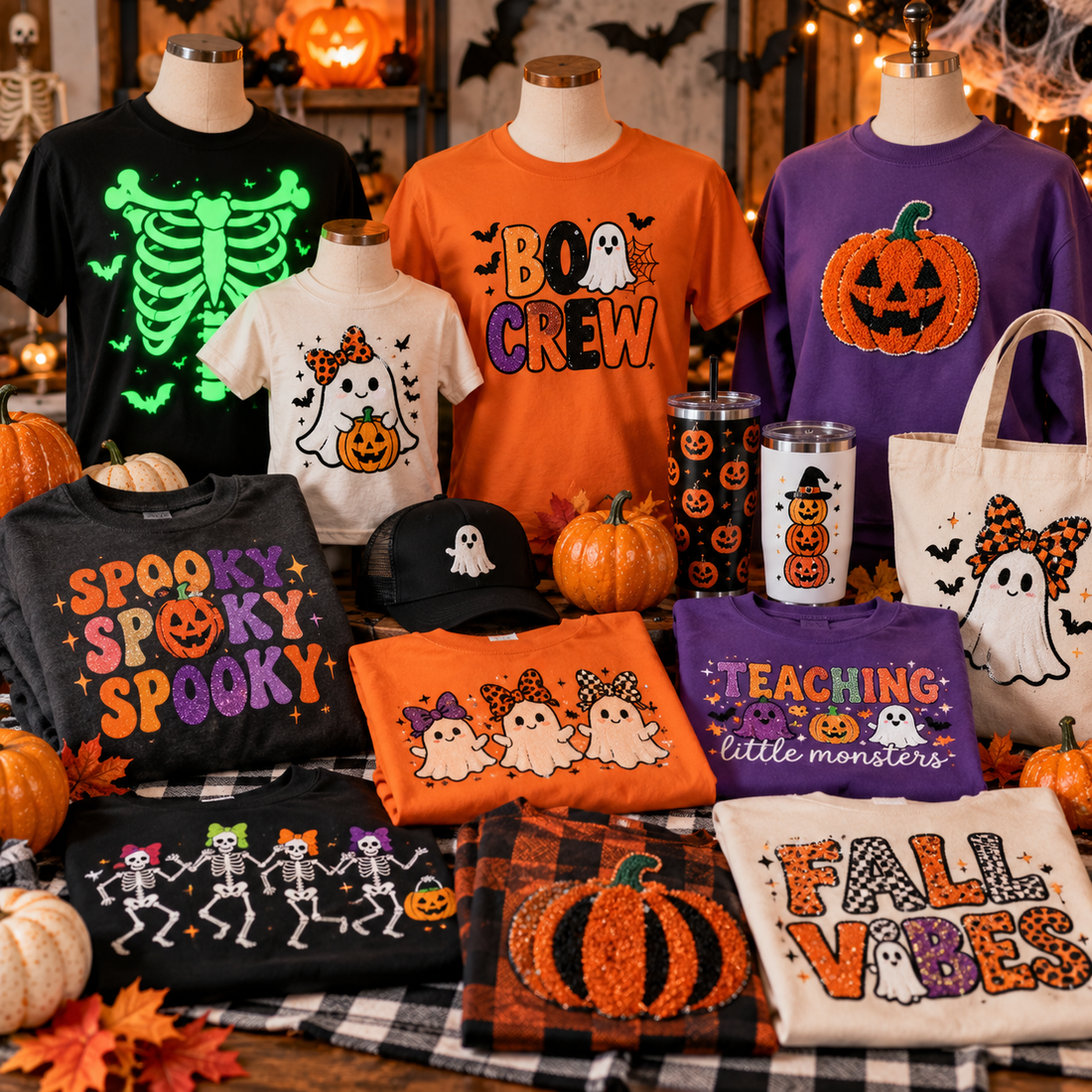 Halloween Custom Apparel Ideas for Families, Schools and Small Shops