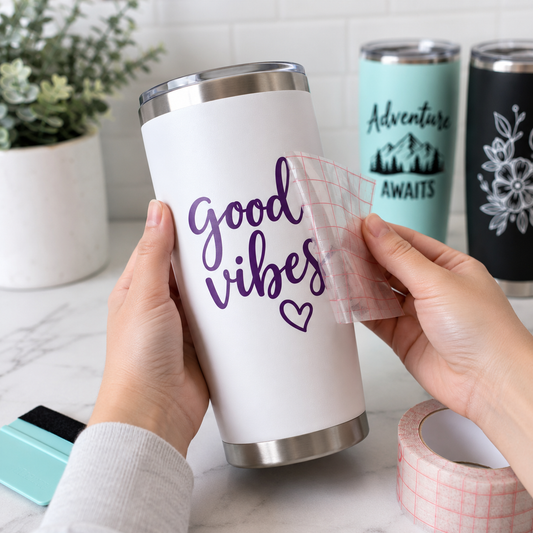 How to Apply Vinyl to Tumblers and Cups Without Wrinkles