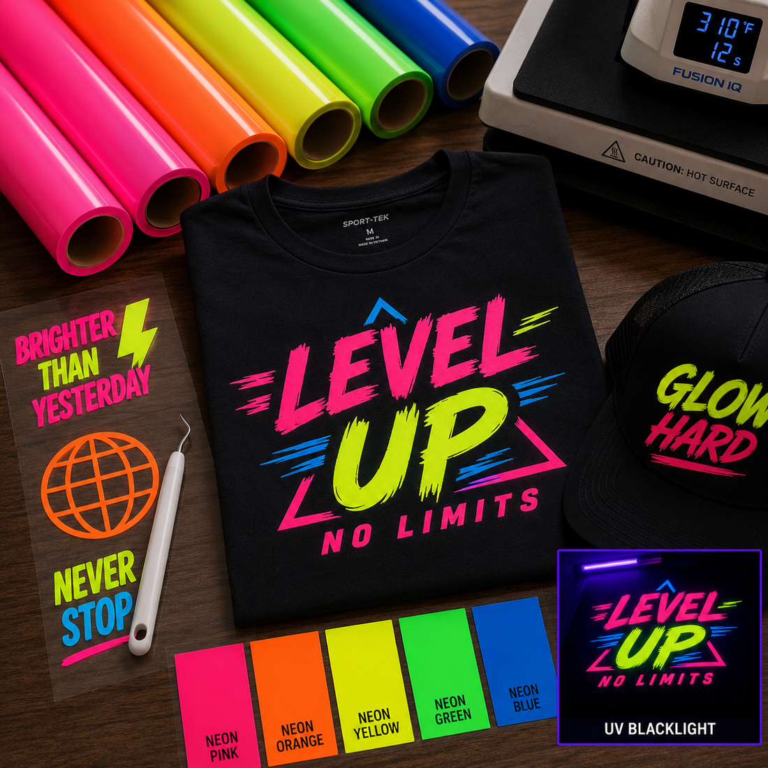 Neon and Fluorescent HTV: How to Make Your Designs Pop
