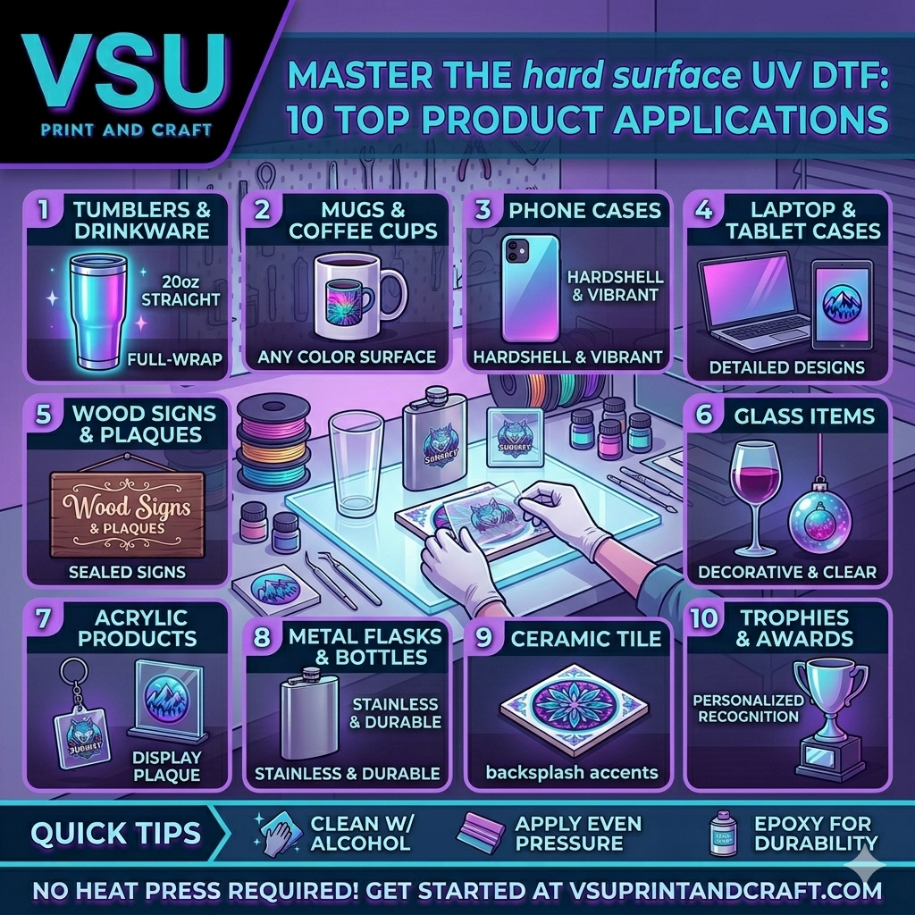Top 10 Products You Can Customize with UV DTF Transfers